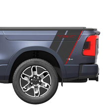 Doppelter hinterer Kotflügelstreifen Vinylaufkleber für Dodge Ram 1500 REV_3