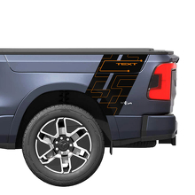 Geometrisches Design Heckkotflügel Streifen Vinyl Decals Kit für Dodge Ram 1500 REV_3
