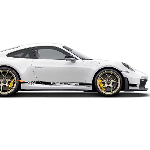 Porsche Schriftzug Seiten Tür Streifen Aufkleber 2 Für Porsche 911