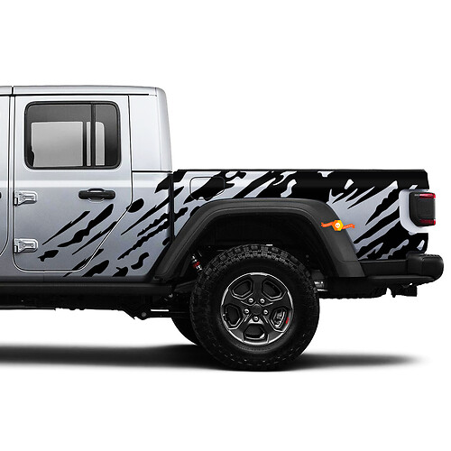 Jeep Gladiator Side Splash Dirt Vinyl-Aufkleber, Grafik-Set
