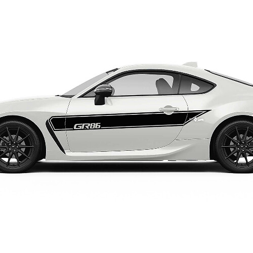 Toyota GR86 Türen Seitenakzente Streifen Grafiken Aufkleber Sticker
