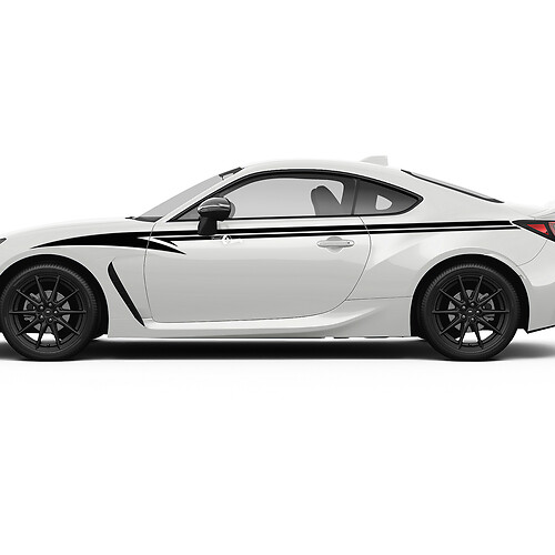 Toyota GR86 Ganzkörper-Seitenakzente, Streifen, Grafikaufkleber
