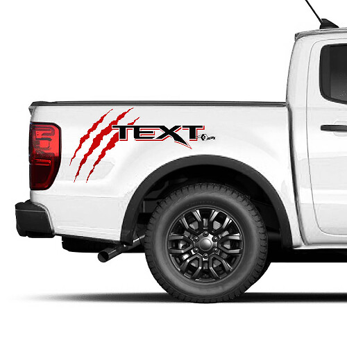 Klauen- und individueller Text Nachttisch Vinyl-Aufkleber-Set für Musclecar Truck Power Truck