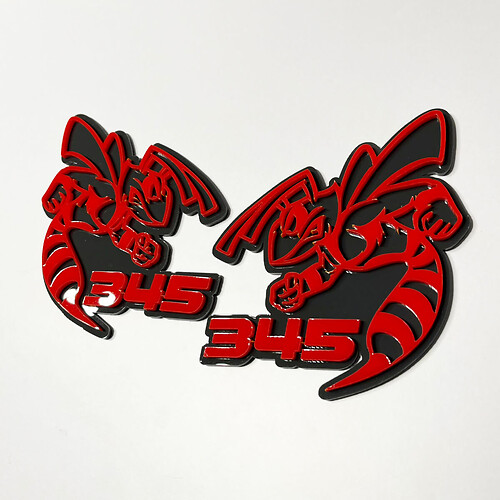 Hornet Bee 345 3D-Abzeichen – individuelles Kotflügelgitter, Heckklappenabzeichen, Emblem für Autos und LKWs 2
