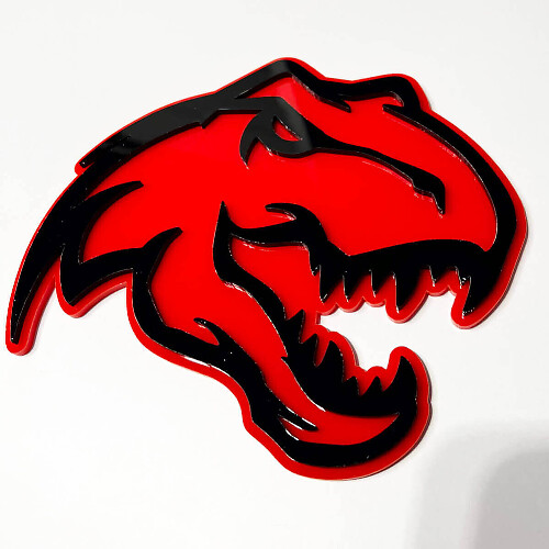 Dinosaurier T -Rex TRX 3D -Abzeichen - benutzerdefinierte Kotflügelgitter Heckklappe Emblem Emblem
