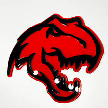 Dinosaurier T -Rex TRX 3D -Abzeichen - benutzerdefinierte Kotflügelgitter Heckklappe Emblem Emblem
 2