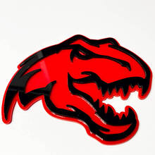 Dinosaurier T -Rex TRX 3D -Abzeichen - benutzerdefinierte Kotflügelgitter Heckklappe Emblem Emblem
 3