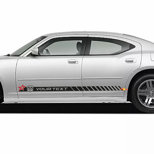 Benutzerdefinierter Strobe-Türseitenstreifen-Vinylaufkleber-Satz für Dodge Charger