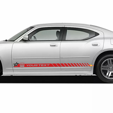 Benutzerdefinierter Strobe-Türseitenstreifen-Vinylaufkleber-Satz für Dodge Charger_2