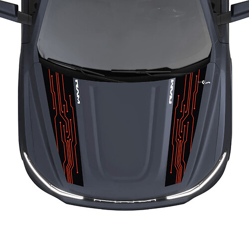 Seitentürstreifen für Dodge RAM 1500 REV Vinyl-Aufkleber, Aufkleber, Grafik 2
