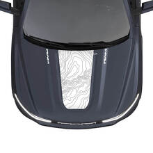 Hood Stripes Topografische Karte für Dodge RAM 1500 REV Vinyl Aufkleber Aufkleber Grafiken
 3