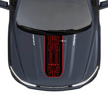 Individuell gestalteter Techno-Streifen-Dekoraufkleber für Motorhaube für Dodge Ram 1500 REV_3