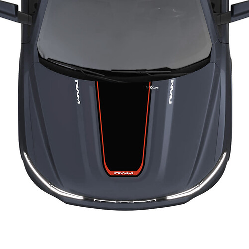 Hood RAM Stripes für Dodge RAM 1500 REV Vinyl Aufkleber Aufkleber Grafiken
