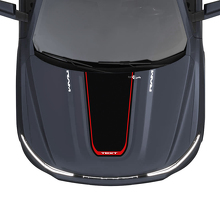 Blackout Custom Motorhauben-Streifen Vinyl-Aufkleber für Dodge Ram 1500 REV_2