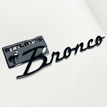 Bronco Badlands Fender Abzeichen Heckklappe Emblem 3D Abzeichen Schwarz gegen Grau
 2