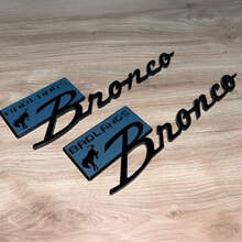 Bronco Badlands Fender Abzeichen Heckklappe Emblem 3D Abzeichen Schwarz gegen Grau
 7