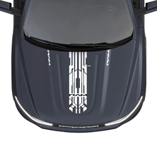 Hood Central Modern Stripes für Dodge RAM 1500 REV Vinyl Aufkleber Aufkleber Grafiken
 2