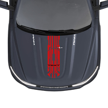 Techno Style Custom Motorhauben-Kurzstreifen Vinyl-Aufkleber für Dodge Ram 1500 REV_2