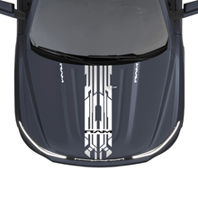 Hood Central Modern Stripes für Dodge RAM 1500 REV Vinyl Aufkleber Aufkleber Grafiken
 2