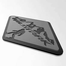 Bronco Badlands Fender Badges Heckklappen-Emblem 3D-Abzeichen Schwarz vs. Grau
 2