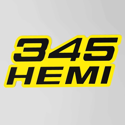 345 Hemi 3D-Abzeichen – individuelles Kotflügelgitter-Heckklappen-Abzeichen-Emblem
