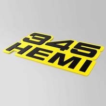 345 Hemi 3D-Abzeichen – individuelles Kotflügelgitter-Heckklappen-Abzeichen-Emblem
 2
