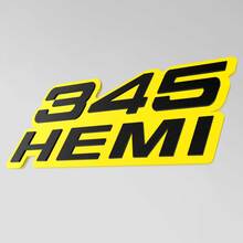 345 Hemi 3D-Abzeichen – individuelles Kotflügelgitter-Heckklappen-Abzeichen-Emblem
 3