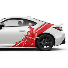 Japan Samurai Seitenstreifen Vinylaufkleber-Set für Toyota GR86 und Supra_2