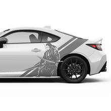 Japan Samurai Seitenstreifen Vinylaufkleber-Set für Toyota GR86 und Supra_3