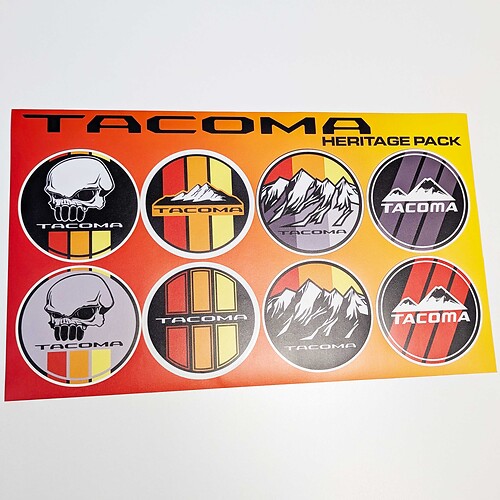 Tacoma Heritage Retro Vintage Old Style Sticker Pack Aufkleber Grafiken Racing Stripes für Toyota
