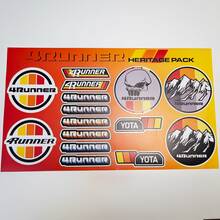 4runner Heritage Retro Vintage Old Style Sticker Pack Aufkleber Grafiken Rennstreifen für Toyota
 2