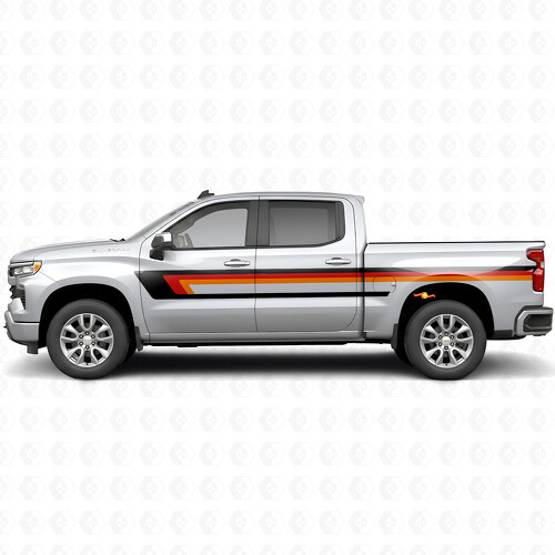 Retro obere Gurtlinie Tür- und Seitenwand Vinyl-Streifen für Chevrolet Silverado 1500 T1XX 2019-2026_1