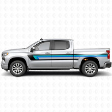 Retro obere Gurtlinie Tür- und Seitenwand Vinyl-Streifen für Chevrolet Silverado 1500 T1XX 2019-2026_2
