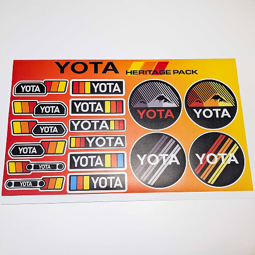 Yota Heritage Retro Vintage Old Style Sticker Pack Aufkleber Grafiken für Toyota

