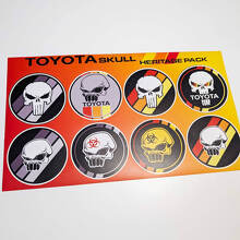 Skull Heritage Retro Vintage Old Style Sticker Pack Aufkleber Grafiken für Toyota TRD
 3