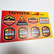 Toyota High Mileage Heritage Retro Vintage Old Style Sticker Pack Aufkleber Grafiken
 2