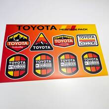 Toyota High Mileage Heritage Retro Vintage Old Style Sticker Pack Aufkleber Grafiken
 3