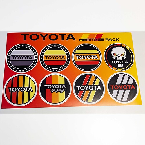 Toyota Heritage Retro Vintage Old Style Sticker Pack Aufkleber Grafiken 2
