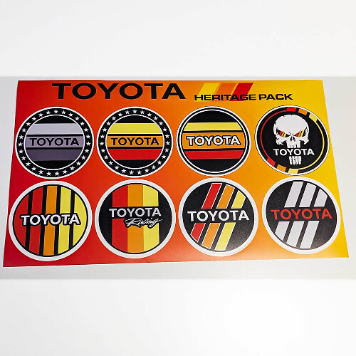 Toyota Heritage Retro Vintage Old Style Sticker Pack Aufkleber Grafiken 2
