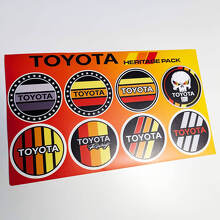 Toyota Heritage Retro Vintage Old Style Runde Aufkleber Set Decals Grafiken 3