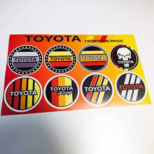 Toyota Heritage Retro Vintage Old Style Runde Aufkleber Set Decals Grafiken 4