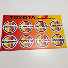 Toyota Models Heritage Retro Vintage Old Style Sticker Pack Aufkleber Grafiken
 2