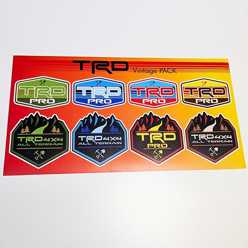 TRD Heritage Retro Vintage Old Style Sticker Pack Aufkleber Grafiken
