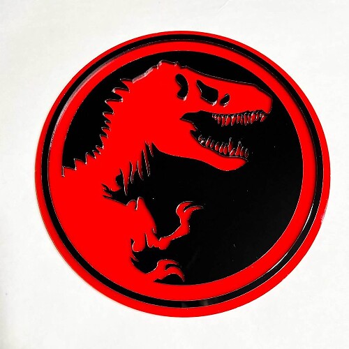 Vom Jura inspirierter T-Rex 3D-Aufkleber für Kotflügel, Heckklappe oder Kühlergrill