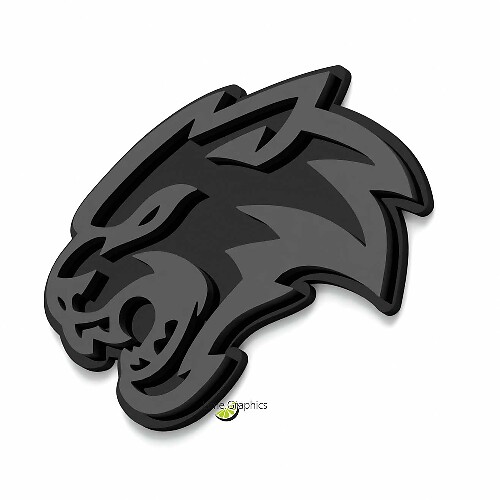 Individuelles 3D-Emblem WildCat Kotflügel-Embleme Heckklappen-Emblem Frontgrill-Emblem für Dodge wie Hellcat