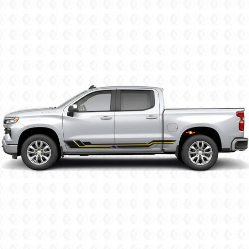 Parallele Akzent-Tür- und Schweller-Vinylstreifen für Chevrolet Silverado 1500 T1XX 2019-2026_1