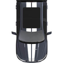 Doppelte Mittelstreifen für Motorhaube und Dach für Dodge RAM 1500 REV, Vinyl-Aufkleber, Aufkleber, Grafiken
 2