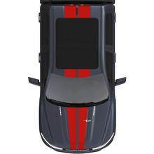 Doppelte Mittelstreifen für Motorhaube und Dach für Dodge RAM 1500 REV, Vinyl-Aufkleber, Aufkleber, Grafiken
 3