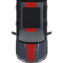 Doppelte Mittelstreifen für Motorhaube und Dach für Dodge RAM 1500 REV, Vinyl-Aufkleber, Aufkleber, Grafiken
 3