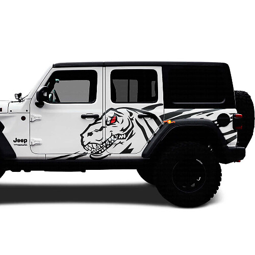 T-Rex Seiten-Grafik-Vinylaufkleber-Set für Jeep Wrangler